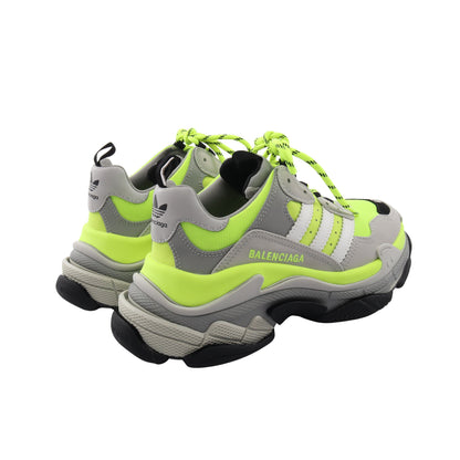 BALENCIAGA × adidas Triple S トリプルS ネオンカラー スニーカー レザー ファブリック グレー イエロー ブラック バレンシアガ シューズ BALENCIAGA