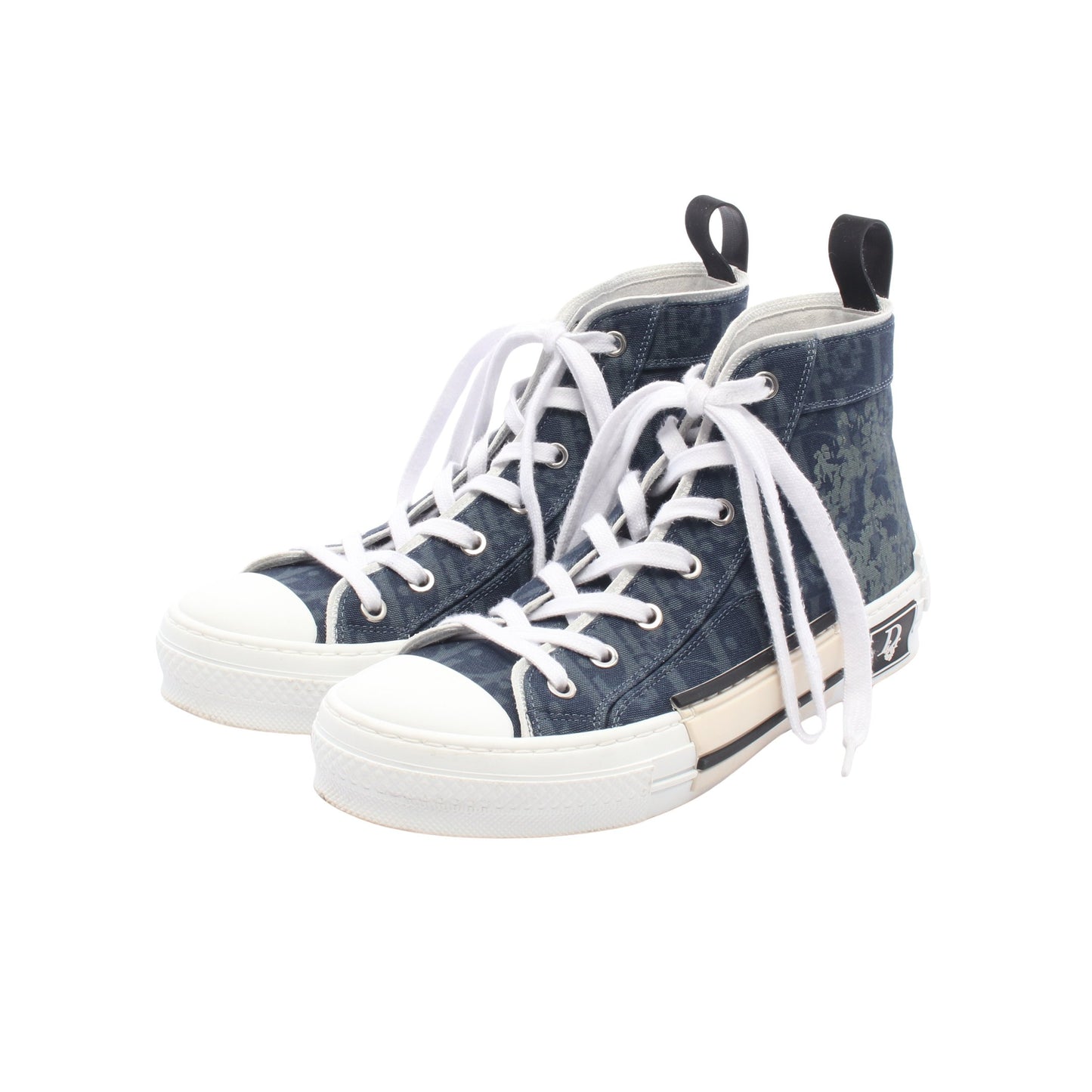 DIOR × Denim Tears B23 ハイカットスニーカー キャンバス ネイビー クリスチャンディオール