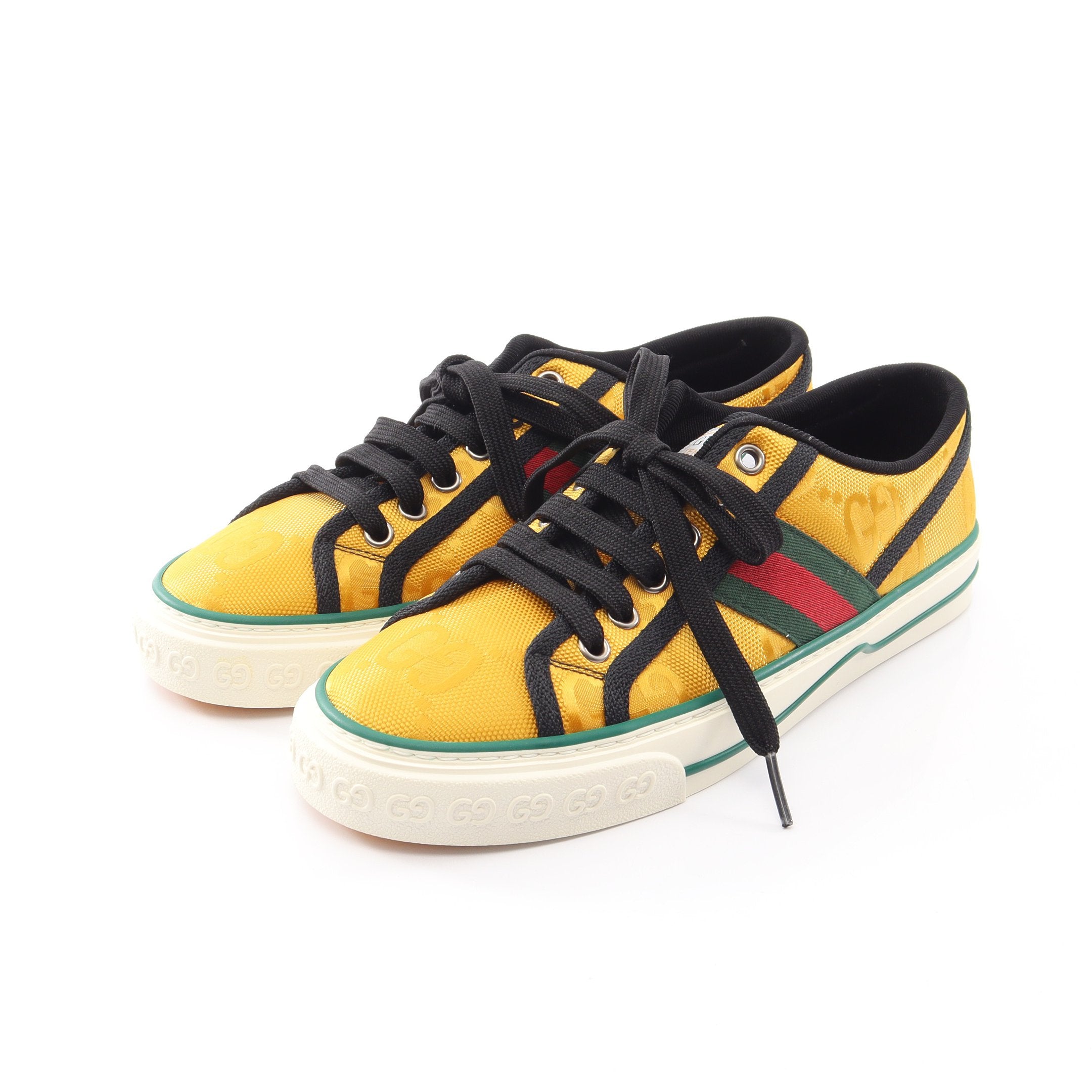 GUCCI TENNIS 1977 ジャンボGG スニーカー キャンバス イエロー