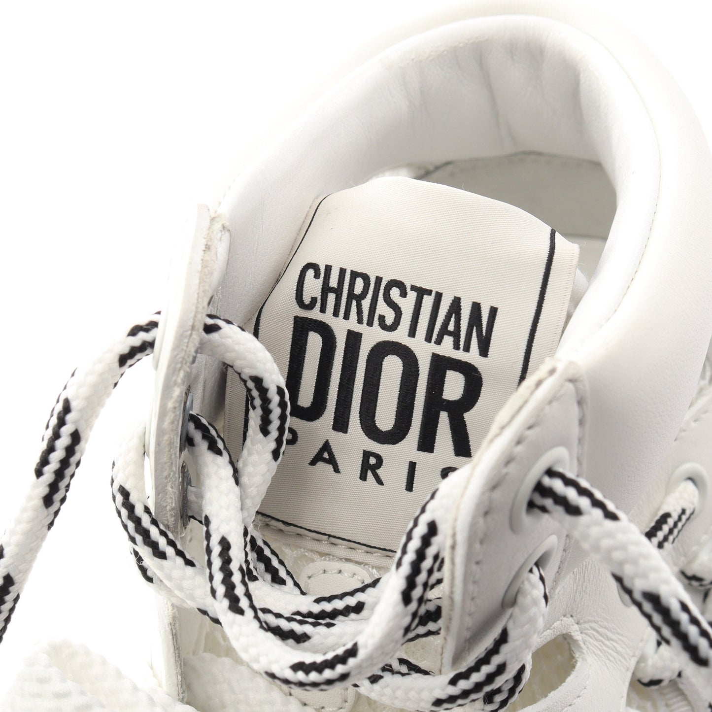 DIOR First ハイカットスニーカー レザー ホワイト ブラック クリスチャンディオール