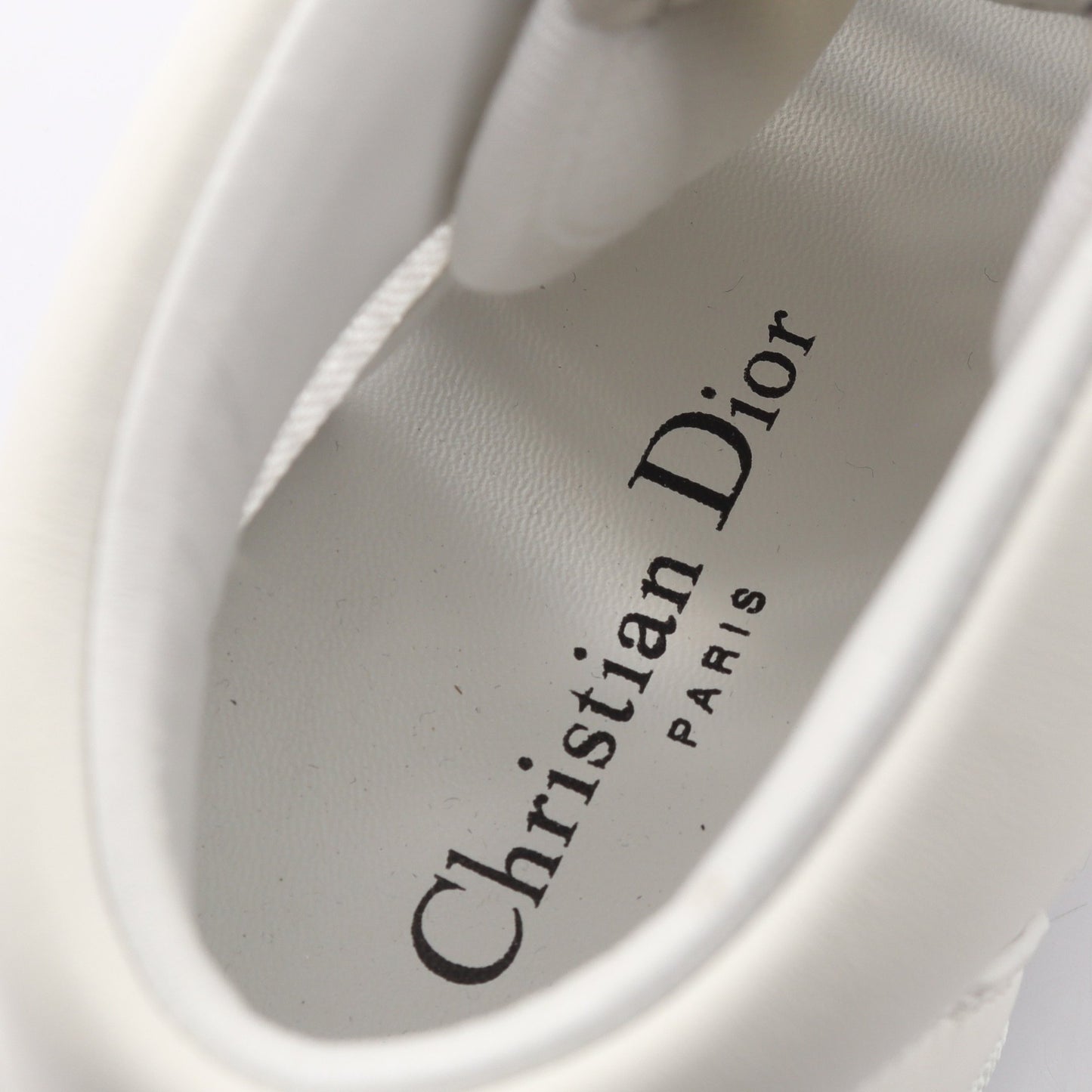 DIOR First ハイカットスニーカー レザー ホワイト ブラック クリスチャンディオール