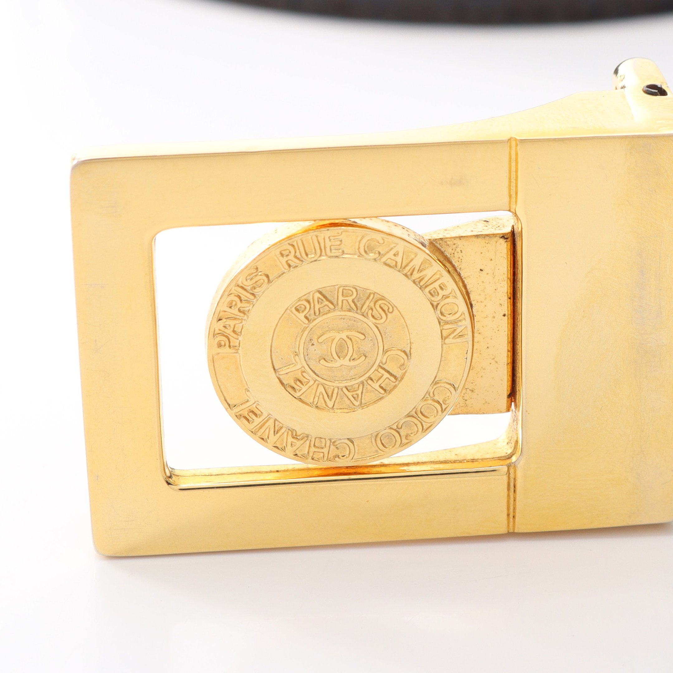 CHANEL　シャネル　ココマーク　クロコダイル　ゴールド金具　ベルト ココマーク ヴィンテージ ベルト クロコダイル ブラウン ゴールド金具