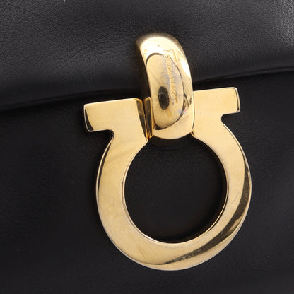 ガンチーニ ショルダーバッグ レザー ブラック サルヴァトーレフェラガモ バッグ Salvatore Ferragamo