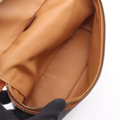 マカダム バニティバッグ PVC レザー ダークブラウン ブラウン セリーヌ バッグ CELINE