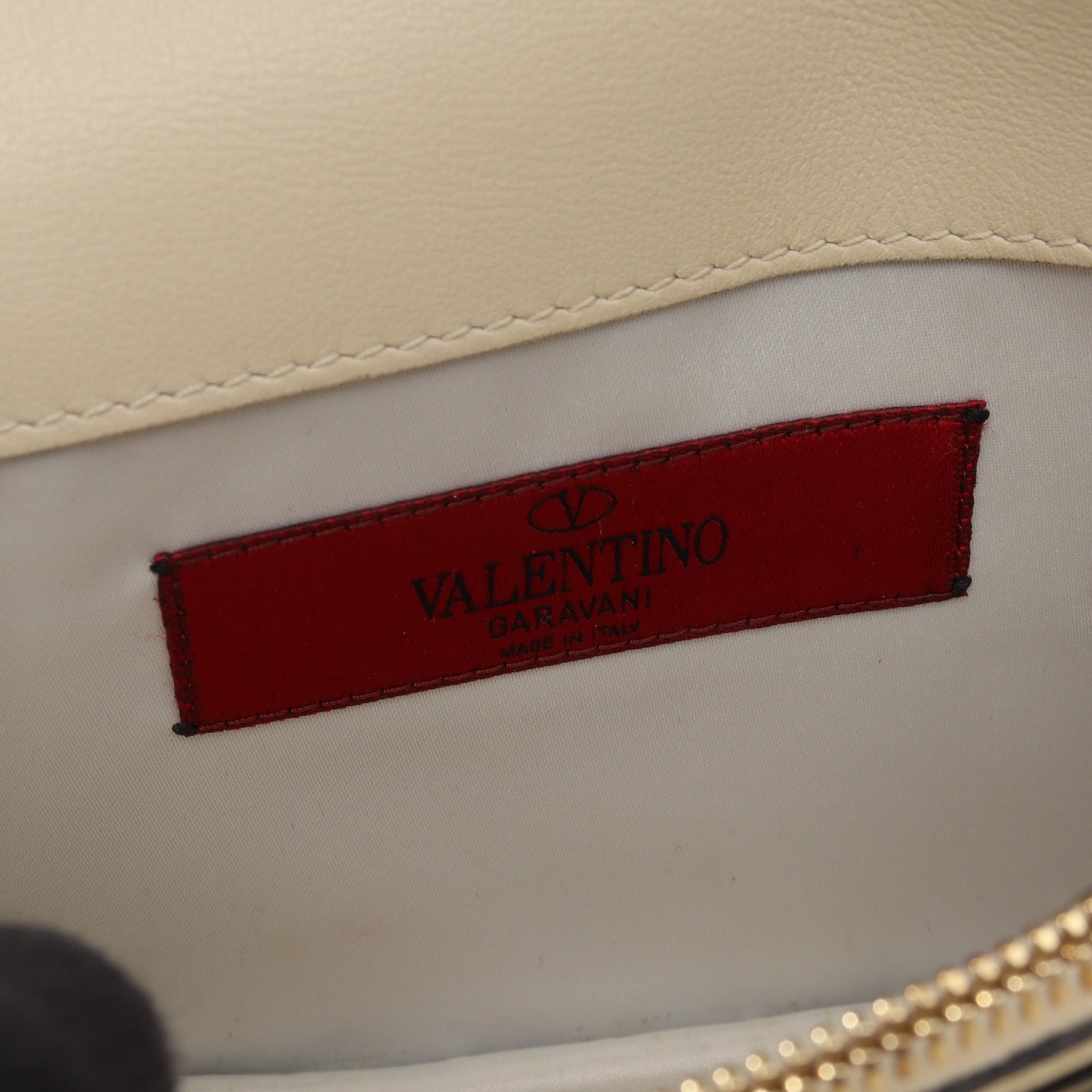 ロックスタッズ チェーンウォレット レザー オフホワイト ヴァレンティノガラヴァーニ バッグ VALENTINO GARAVANI