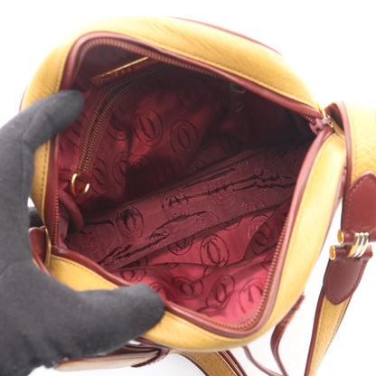 トリニティ ショルダーバッグ レザー イエローブラウン ボルドー カルティエ バッグ Cartier