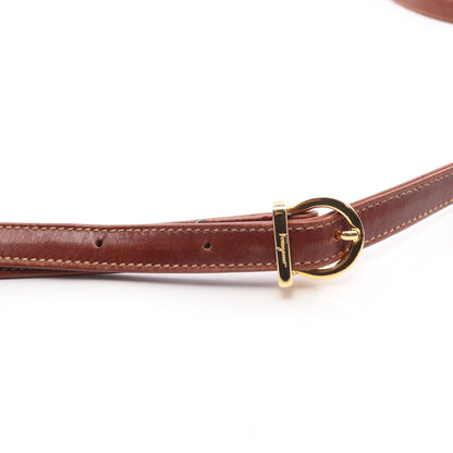 ガニチーニ ショルダーバッグ レザー ブラウン サルヴァトーレフェラガモ バッグ Salvatore Ferragamo