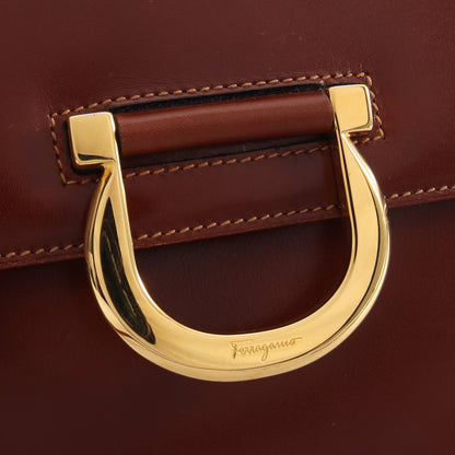 ガニチーニ ショルダーバッグ レザー ブラウン サルヴァトーレフェラガモ バッグ Salvatore Ferragamo