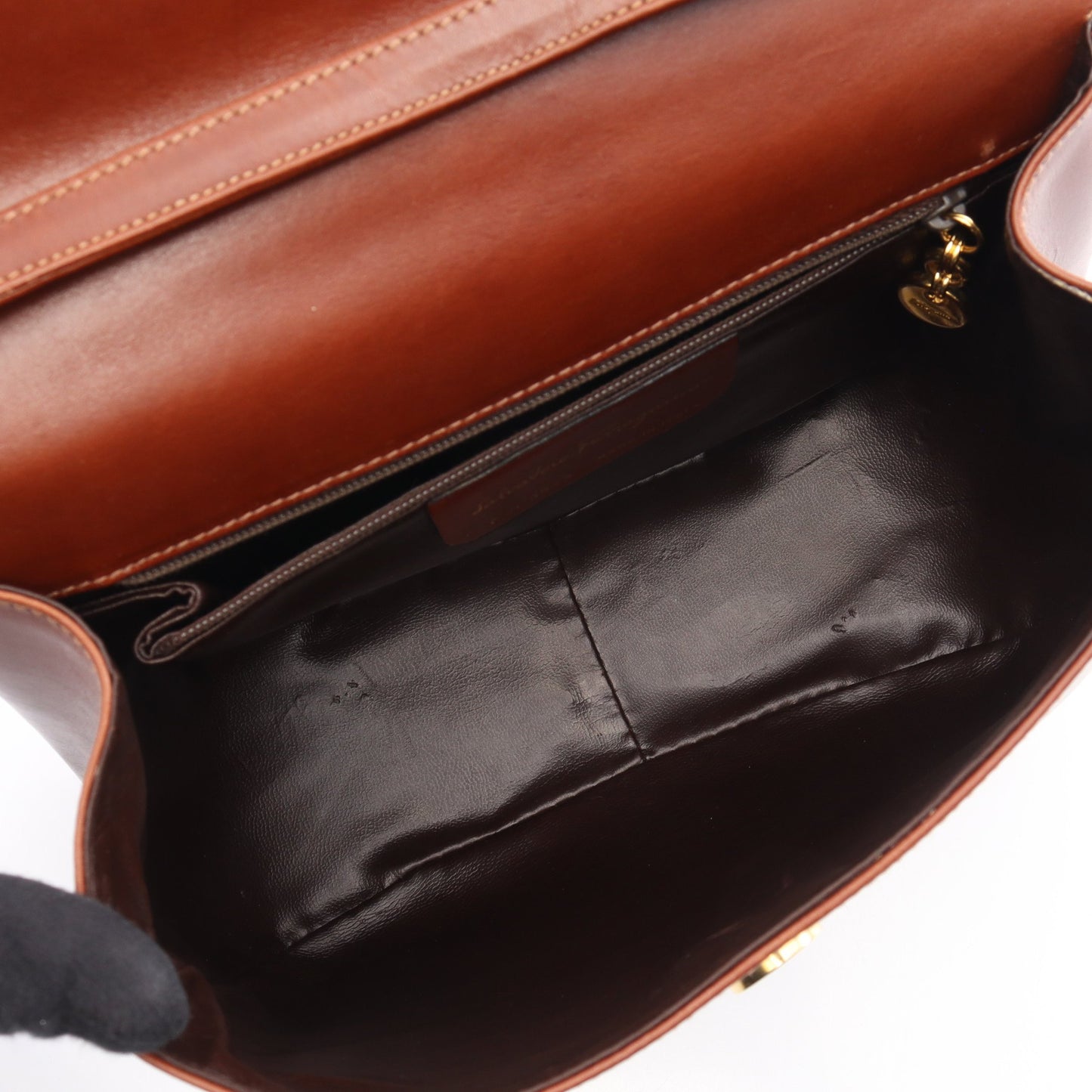 ガニチーニ ショルダーバッグ レザー ブラウン サルヴァトーレフェラガモ バッグ Salvatore Ferragamo