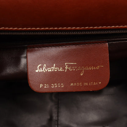 ガニチーニ ショルダーバッグ レザー ブラウン サルヴァトーレフェラガモ バッグ Salvatore Ferragamo