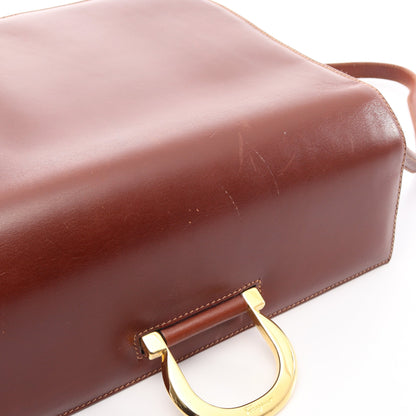 ガニチーニ ショルダーバッグ レザー ブラウン サルヴァトーレフェラガモ バッグ Salvatore Ferragamo