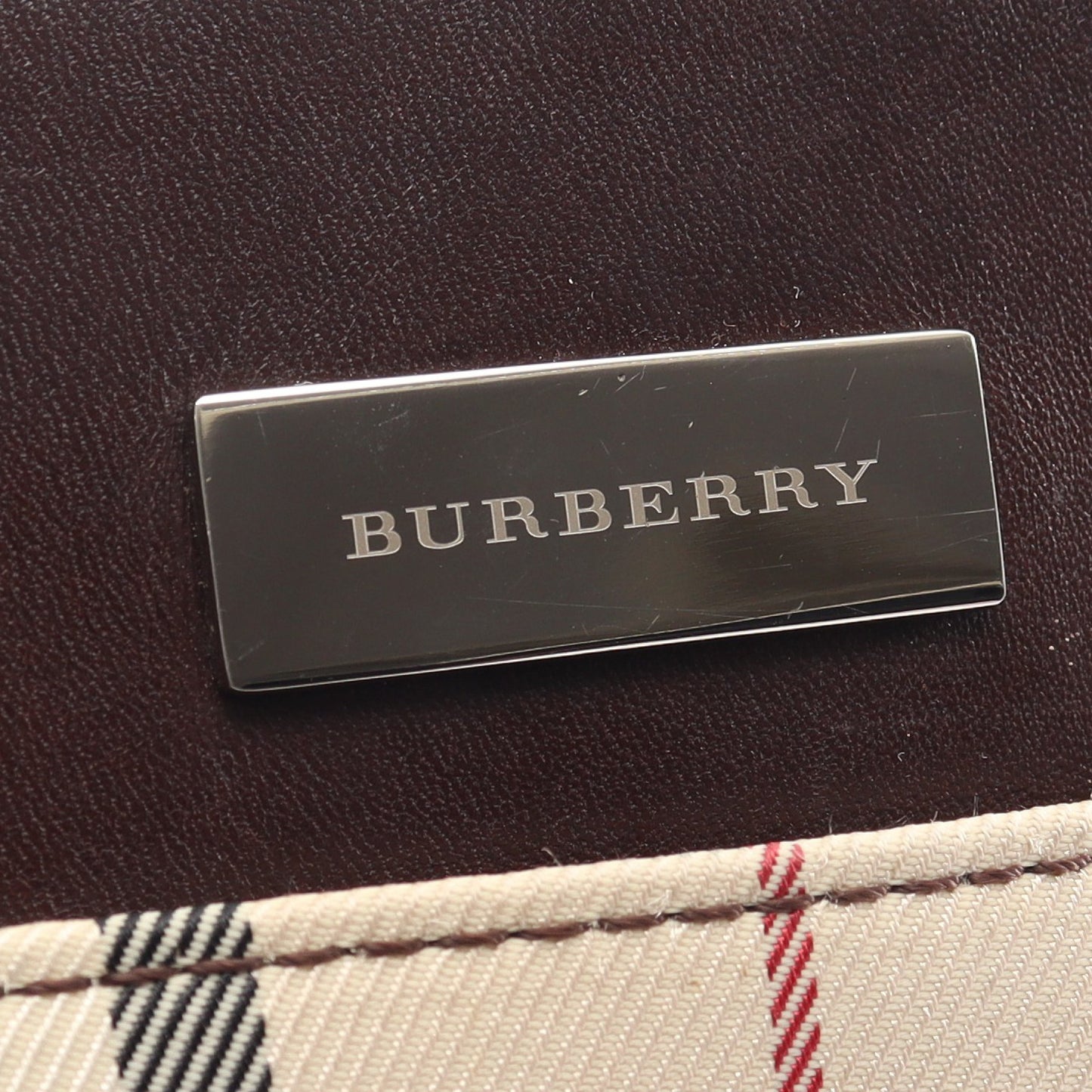 ノバチェック ハンドバッグ トートバッグ キャンバス レザー ベージュ ダークブラウン マルチカラー バーバリー バッグ BURBERRY