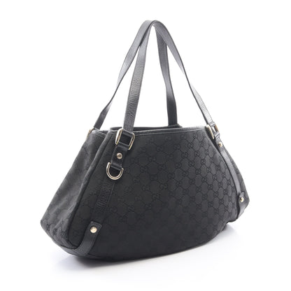 アビー GGキャンバス ショルダーバッグ キャンバス レザー ブラック グッチ バッグ GUCCI