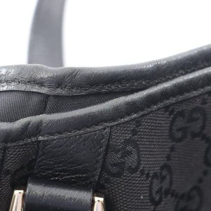 アビー GGキャンバス ショルダーバッグ キャンバス レザー ブラック グッチ バッグ GUCCI
