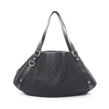 アビー GGキャンバス ショルダーバッグ キャンバス レザー ブラック グッチ バッグ GUCCI