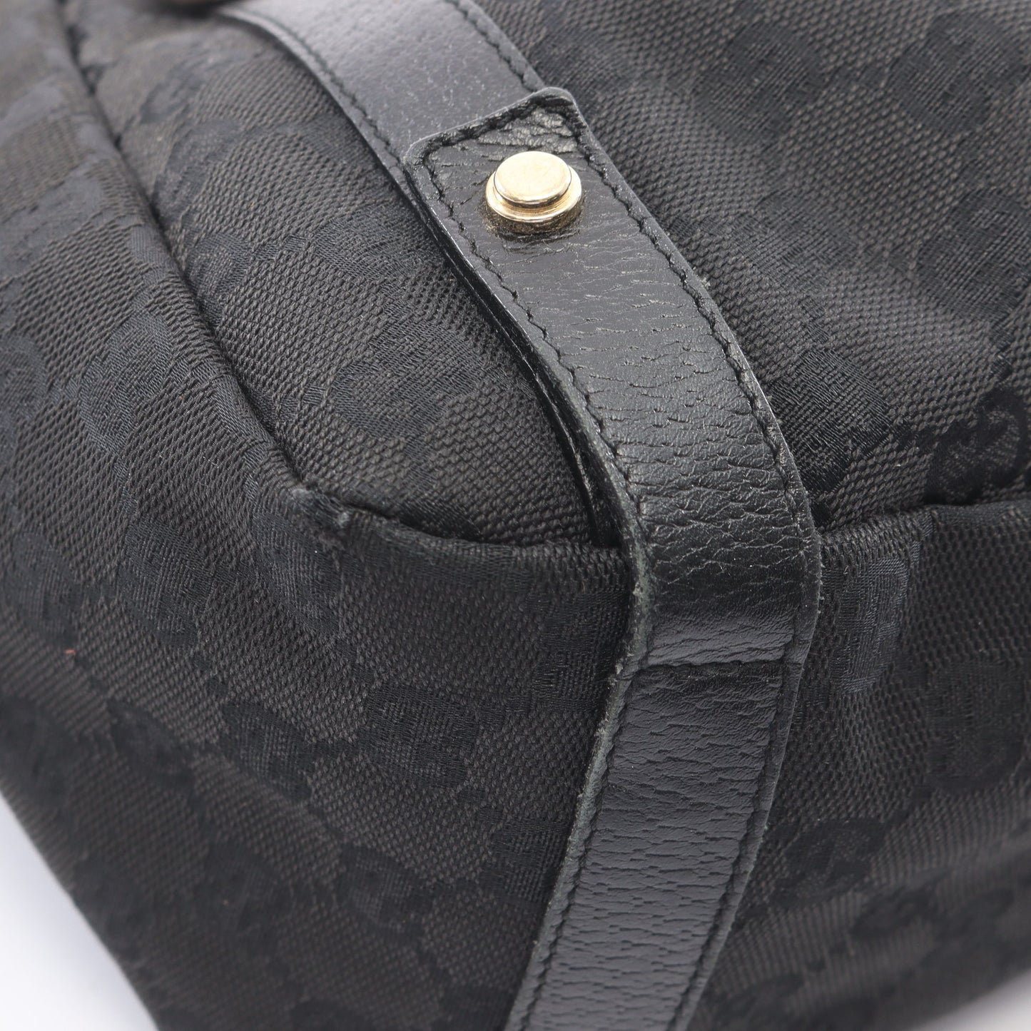 アビー GGキャンバス ショルダーバッグ キャンバス レザー ブラック グッチ バッグ GUCCI