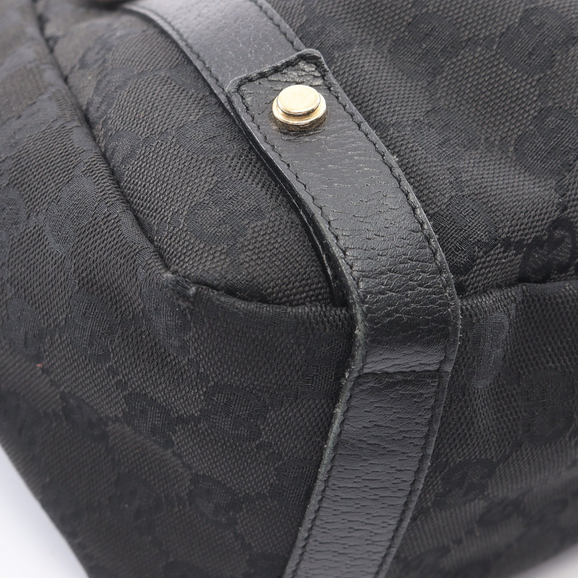 アビー GGキャンバス ショルダーバッグ キャンバス レザー ブラック グッチ バッグ GUCCI
