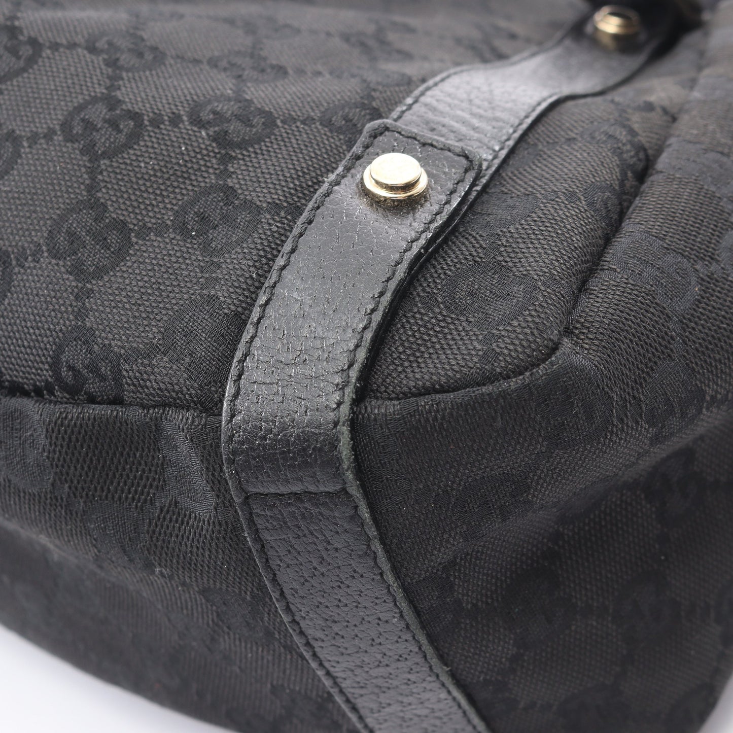 アビー GGキャンバス ショルダーバッグ キャンバス レザー ブラック グッチ バッグ GUCCI
