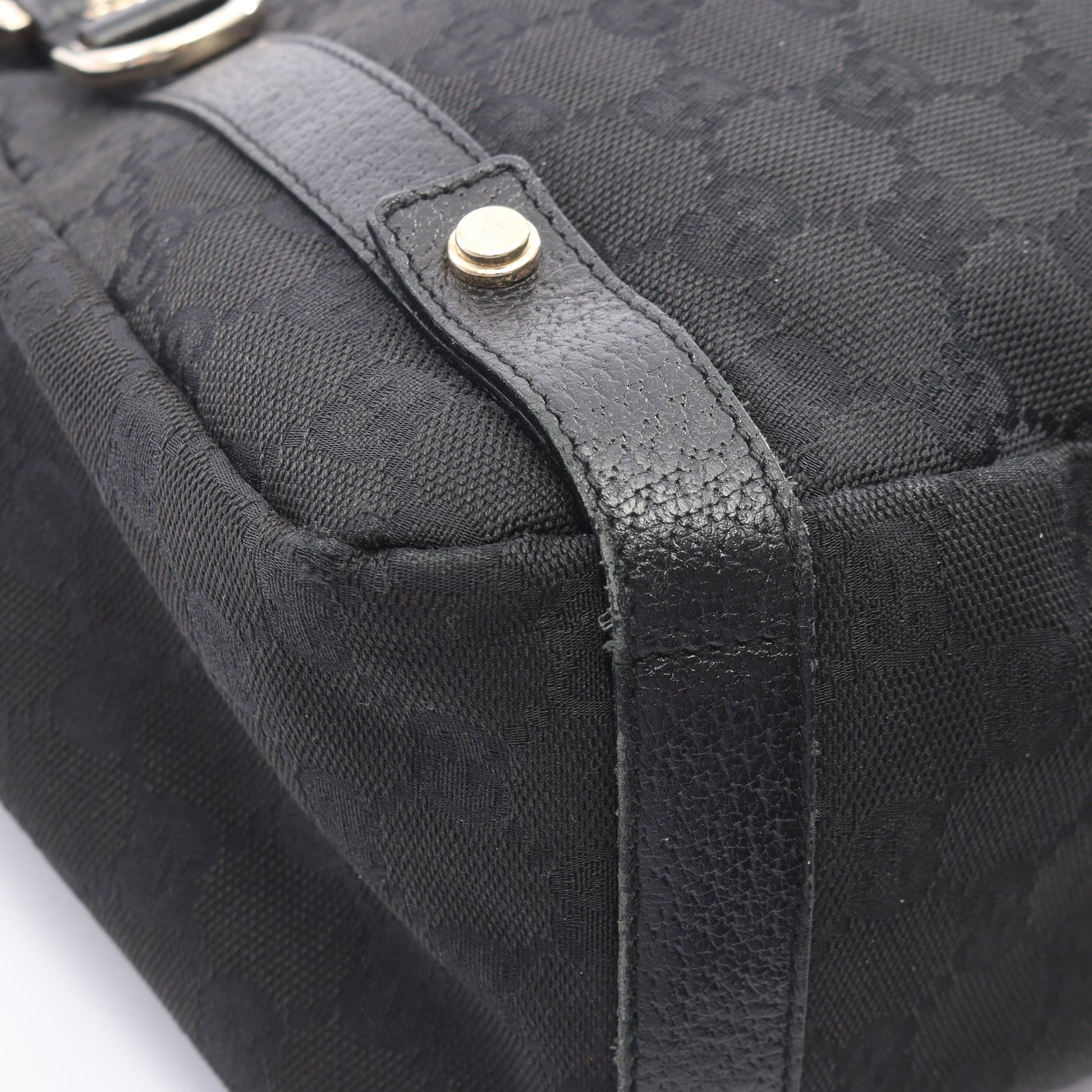 アビー GGキャンバス ショルダーバッグ キャンバス レザー ブラック グッチ バッグ GUCCI