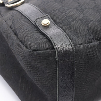 アビー GGキャンバス ショルダーバッグ キャンバス レザー ブラック グッチ バッグ GUCCI