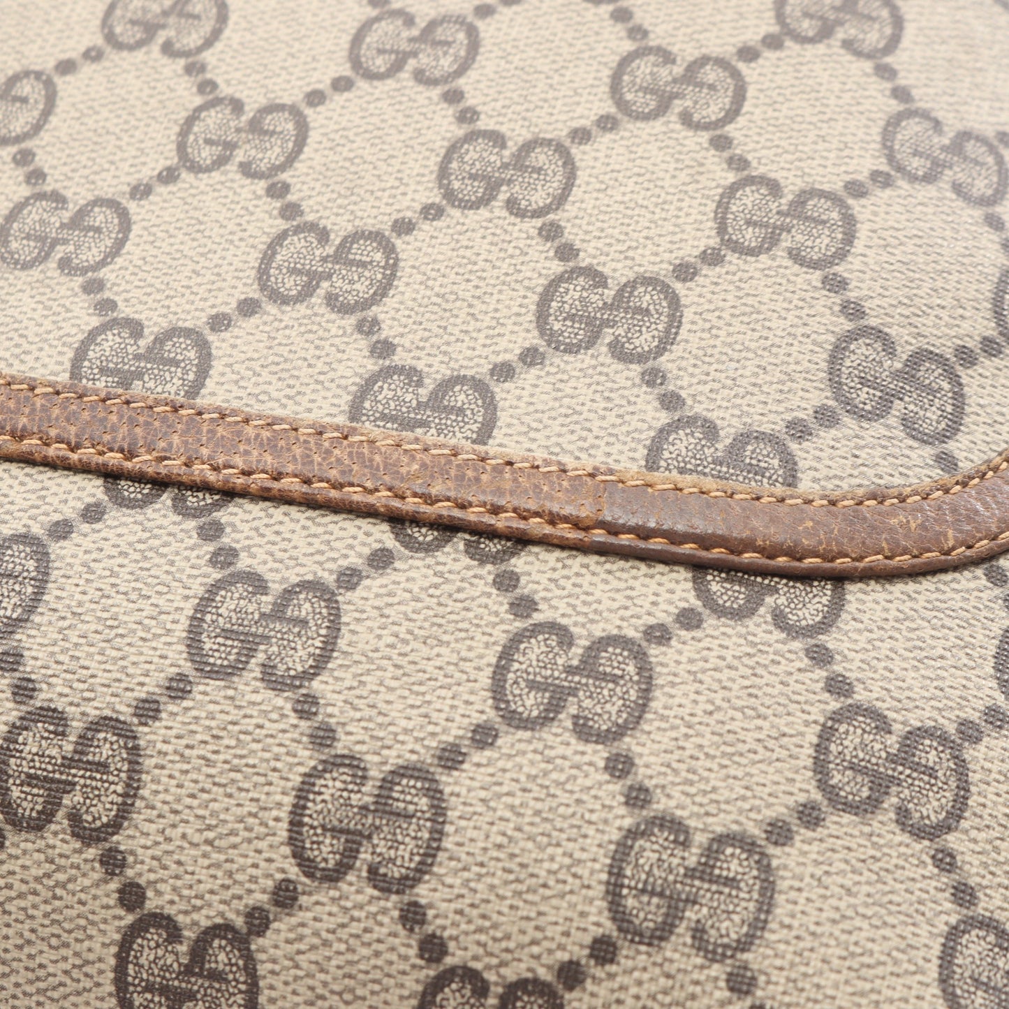 オールドグッチ シェリーライン GGプラス ショルダーバッグ トートバッグ PVC レザー ベージュ マルチカラー グッチ バッグ GUCCI