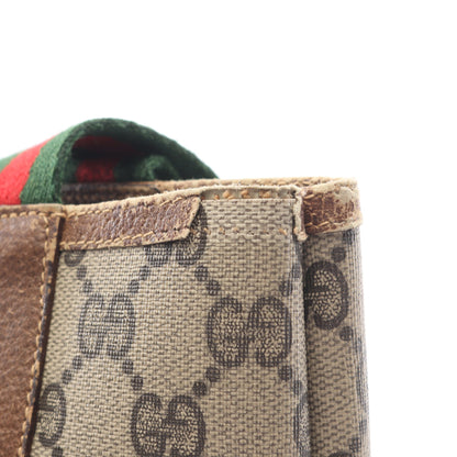 オールドグッチ シェリーライン GGプラス ショルダーバッグ トートバッグ PVC レザー ベージュ マルチカラー グッチ バッグ GUCCI