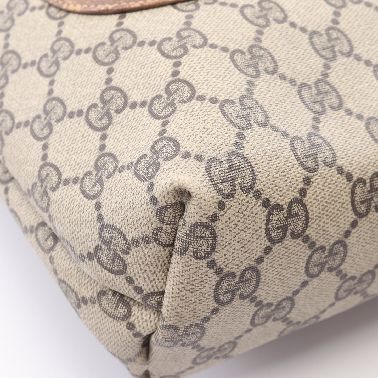 オールドグッチ シェリーライン GGプラス ショルダーバッグ トートバッグ PVC レザー ベージュ マルチカラー グッチ バッグ GUCCI