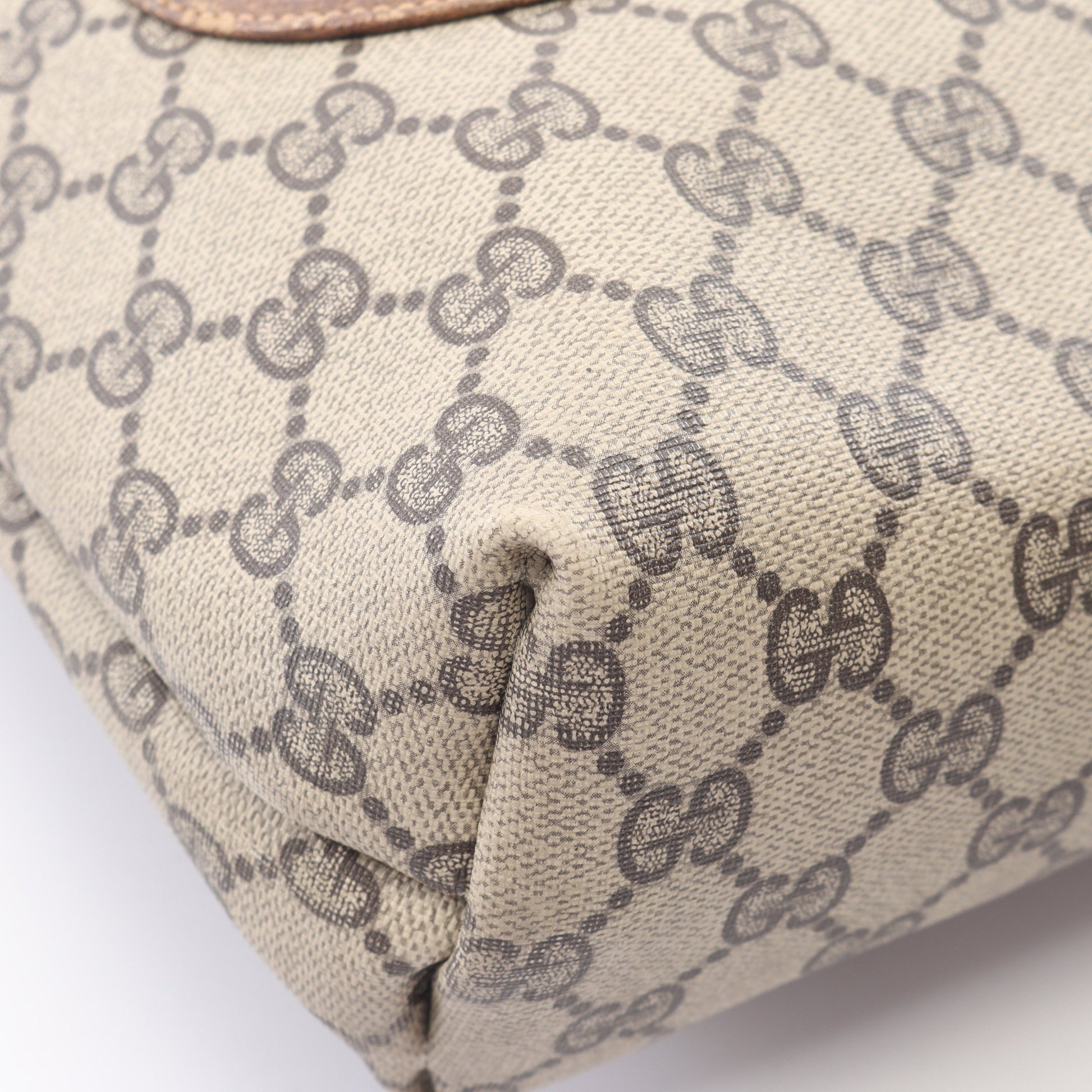 オールドグッチ シェリーライン GGプラス ショルダーバッグ トートバッグ PVC レザー ベージュ マルチカラー グッチ バッグ GUCCI
