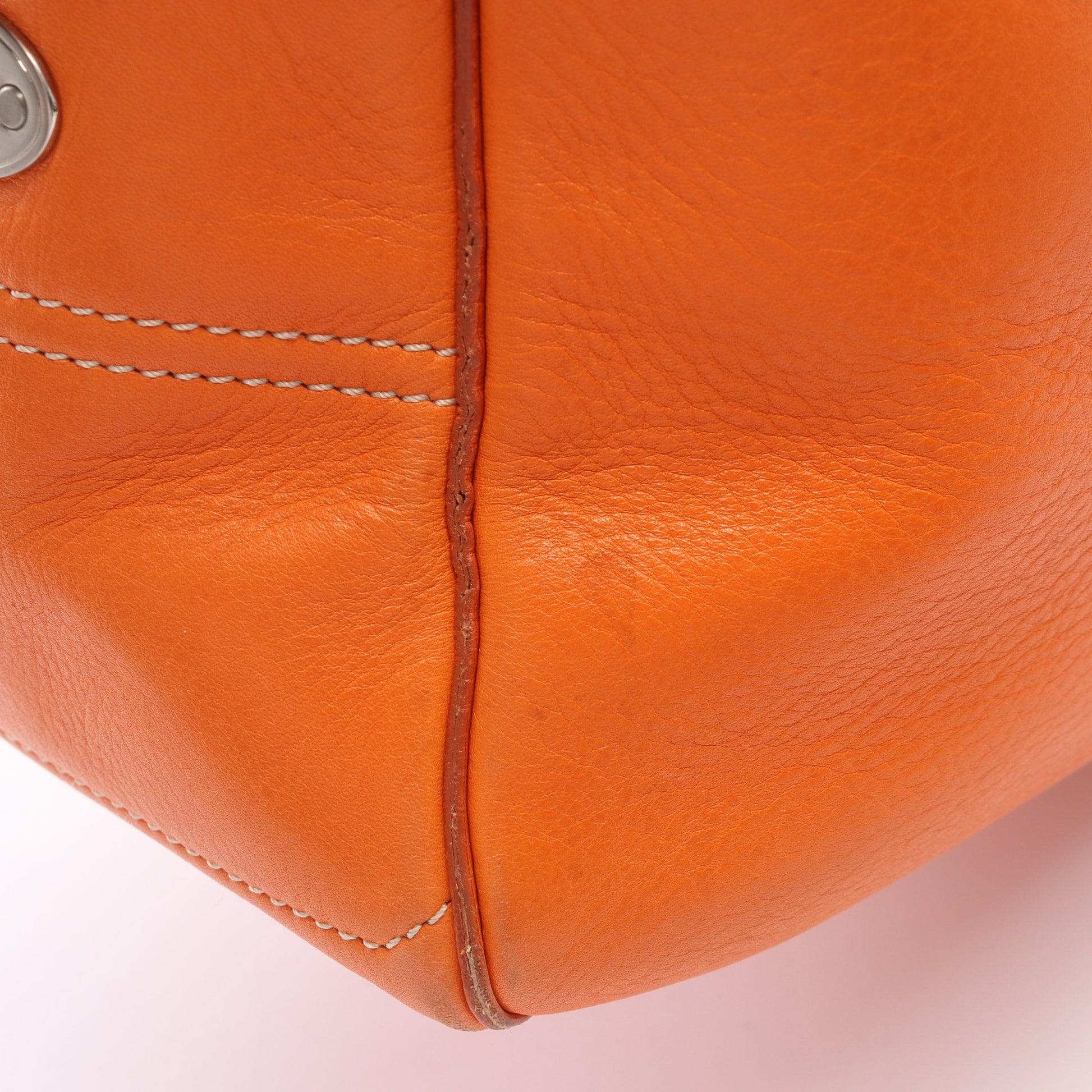ブギーバッグ ハンドバッグ レザー オレンジ セリーヌ バッグ CELINE