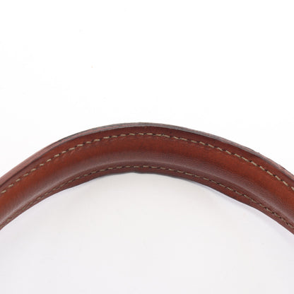 マカダム ハンドバッグ PVC レザー ブラウン ダークブラウン セリーヌ