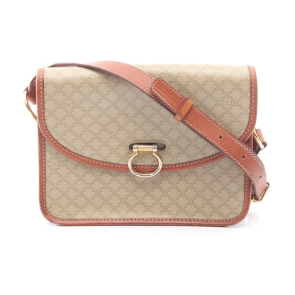トリオンフ ショルダーバッグ PVC レザー ベージュ ブラウン セリーヌ バッグ CELINE