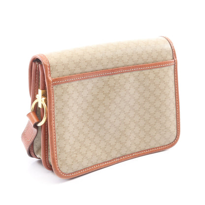 トリオンフ ショルダーバッグ PVC レザー ベージュ ブラウン セリーヌ バッグ CELINE