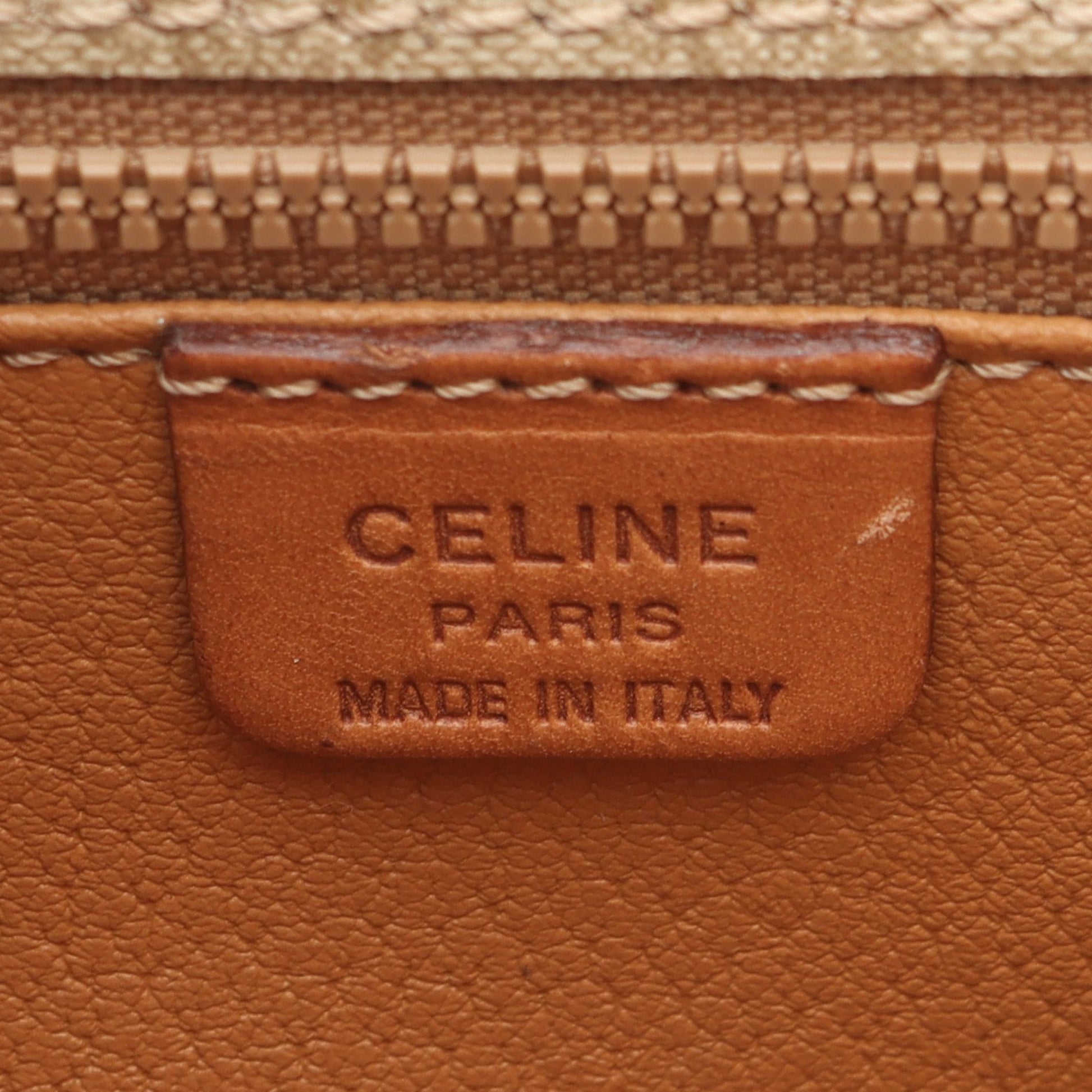 トリオンフ ショルダーバッグ PVC レザー ベージュ ブラウン セリーヌ バッグ CELINE
