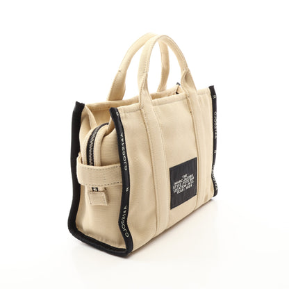 THE JACQUARD SMALL TRAVELER TOTE BAG ジャガード スモール トラベラー 2WAY ハンドバッグ トートバッグ キャンバス ベージュ ブラック マークジェイコブス