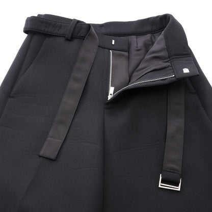 Suiting Bonding Pants サイドライン パンツ ウール ブラック サカイ
