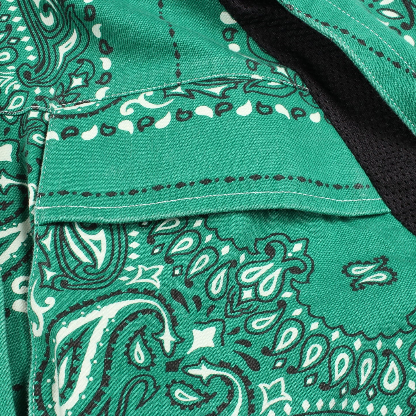 Bandana Print Blouson クロップド ジャケット コットン グリーン サカイ