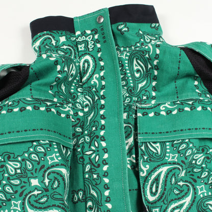 Bandana Print Blouson クロップド ジャケット コットン グリーン サカイ
