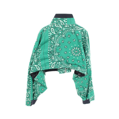 Bandana Print Blouson クロップド ジャケット コットン グリーン サカイ