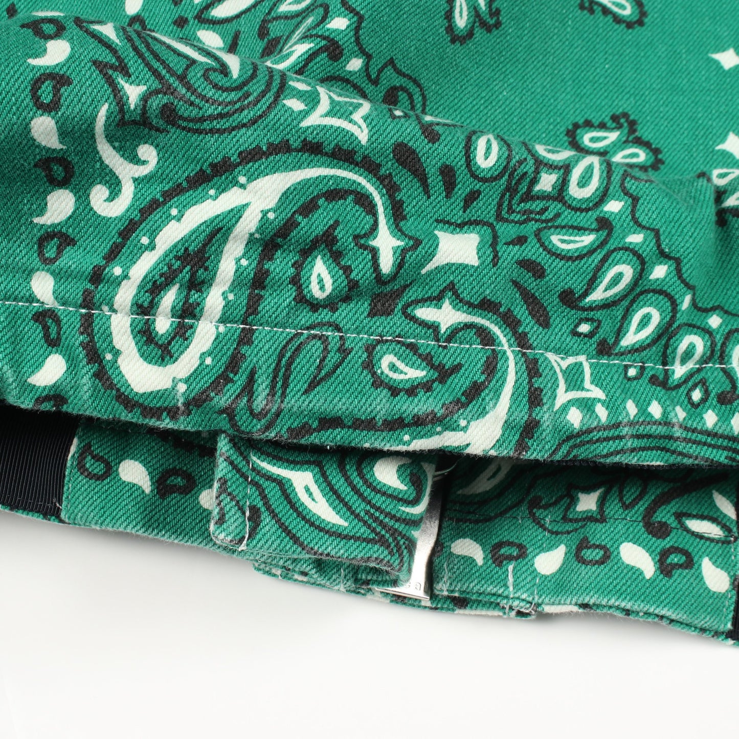 Bandana Print Blouson クロップド ジャケット コットン グリーン サカイ