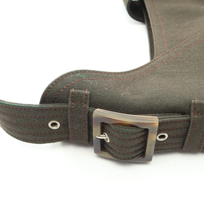 ガンチーニ ワンショルダーバッグ キャンバス グレーグリーン サルヴァトーレフェラガモ バッグ Salvatore Ferragamo