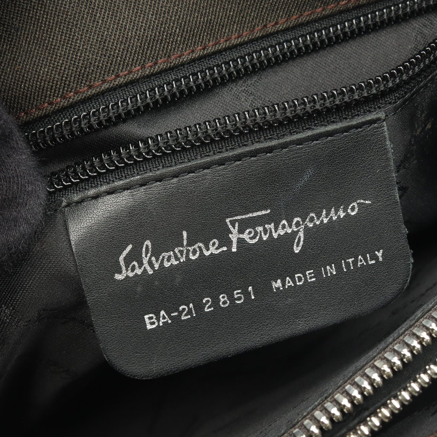 ガンチーニ ワンショルダーバッグ キャンバス グレーグリーン サルヴァトーレフェラガモ バッグ Salvatore Ferragamo