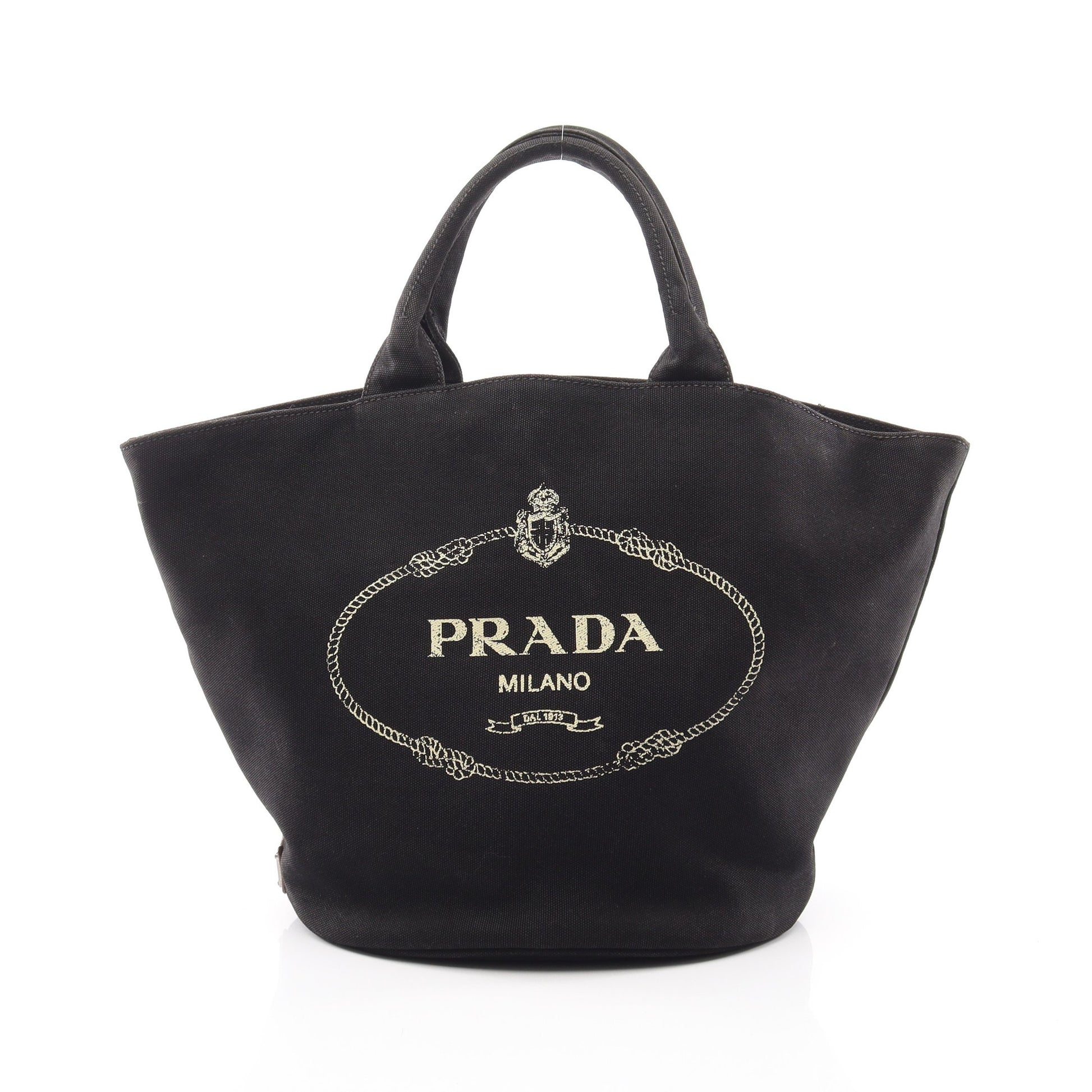 CANAPA カナパ ハンドバッグ トートバッグ キャンバス ブラック プラダ バッグ PRADA
