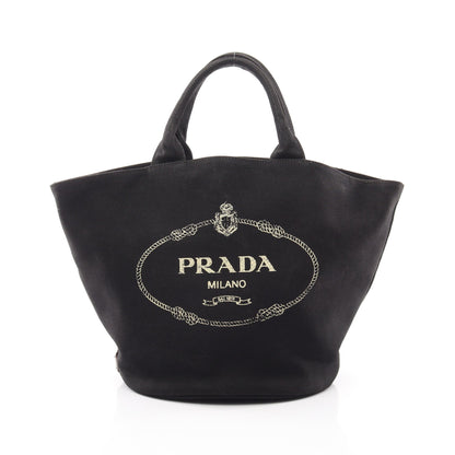 CANAPA カナパ ハンドバッグ トートバッグ キャンバス ブラック プラダ バッグ PRADA