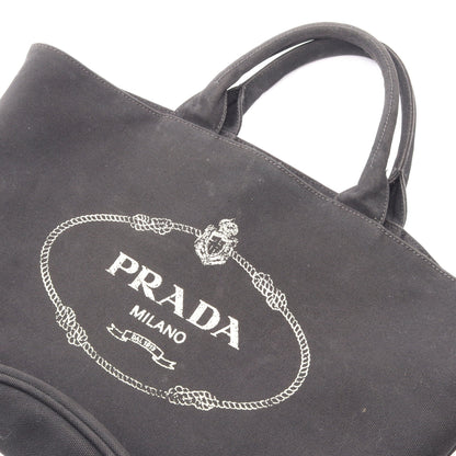 CANAPA カナパ ハンドバッグ トートバッグ キャンバス ブラック プラダ バッグ PRADA