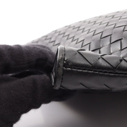 イントレチャート クラッチバッグ レザー ブラック ボッテガヴェネタ バッグ BOTTEGA VENETA