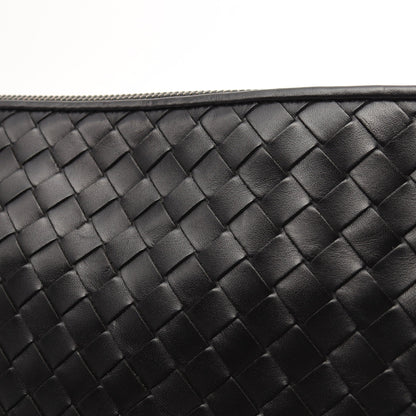 イントレチャート クラッチバッグ レザー ブラック ボッテガヴェネタ バッグ BOTTEGA VENETA