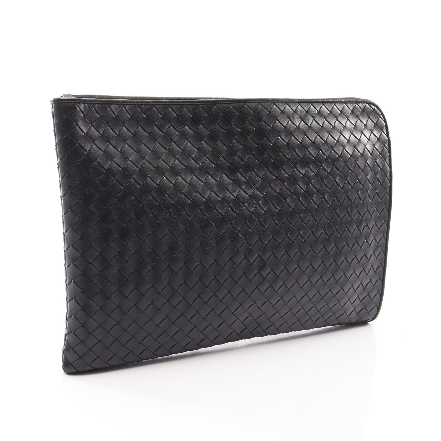 イントレチャート クラッチバッグ レザー ブラック ボッテガヴェネタ バッグ BOTTEGA VENETA