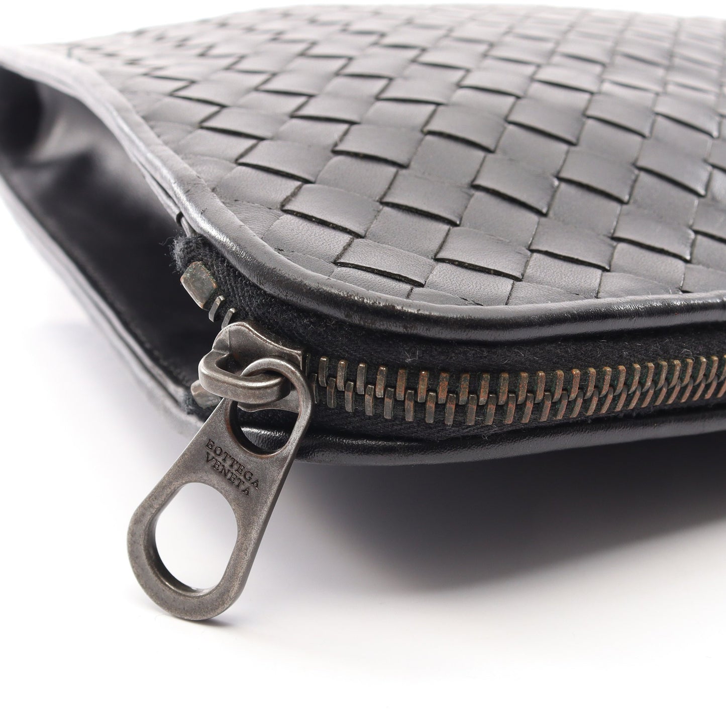 イントレチャート クラッチバッグ レザー ブラック ボッテガヴェネタ バッグ BOTTEGA VENETA