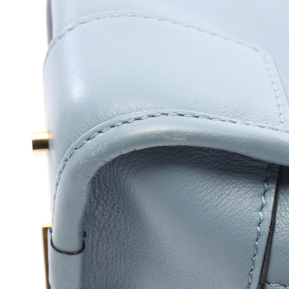 アマソナ23 2WAY ハンドバッグ レザー ブルー ロエベ