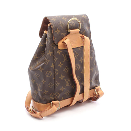 モンスリMM モノグラム バックパック リュックサック PVC レザー ブラウン ルイヴィトン バッグ LOUIS VUITTON